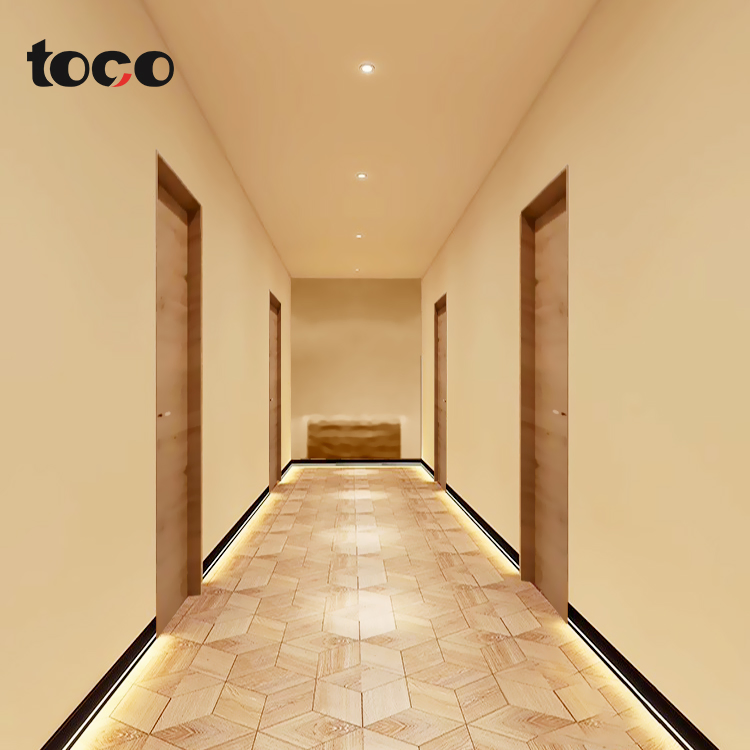 Elegant Aluminum Skirting LED Baseboard Lighting Aluminum Profile LED Flooring Skirting Board