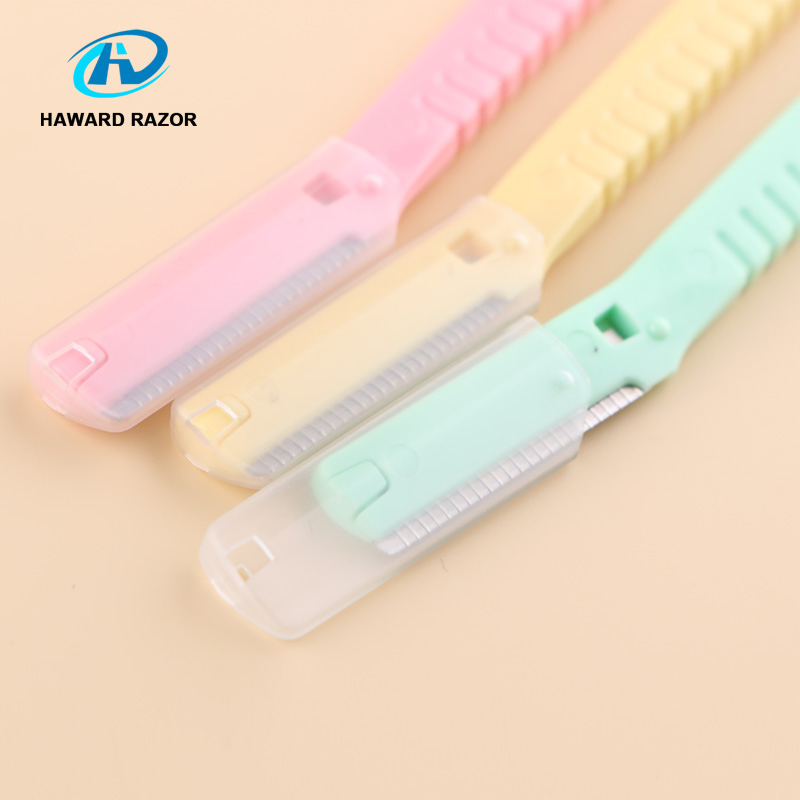 Women Disposable Customized Packing Eyebrow Razor Trimmer Set