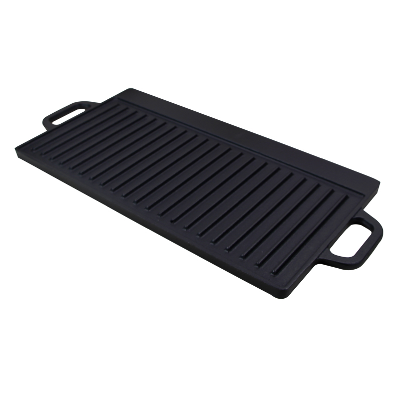 Double-Sided High-Quality Cast Iron BBQ Griddle Plate Cookware Outdoor Grill Pan Griddle