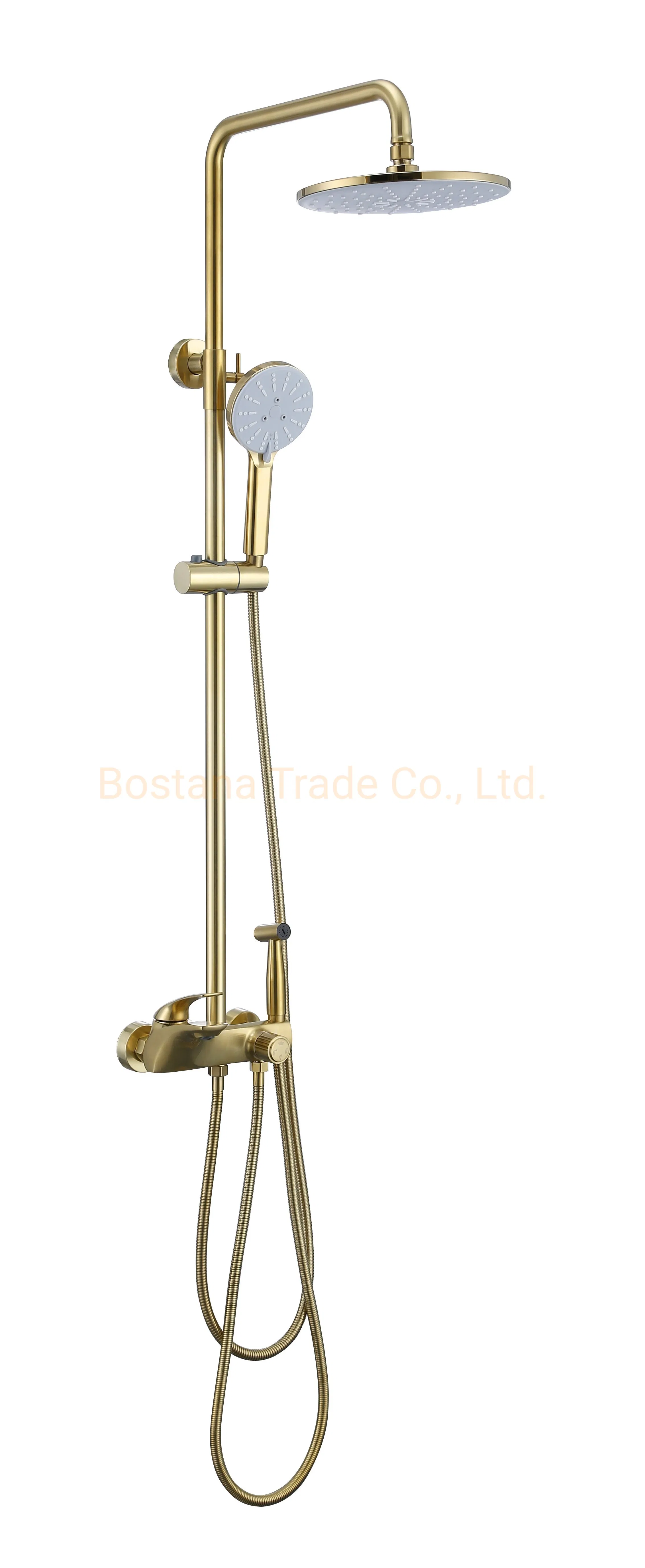 Wall Mounted Hand and Rain Head Bathroom Shower Faucet Shower Set