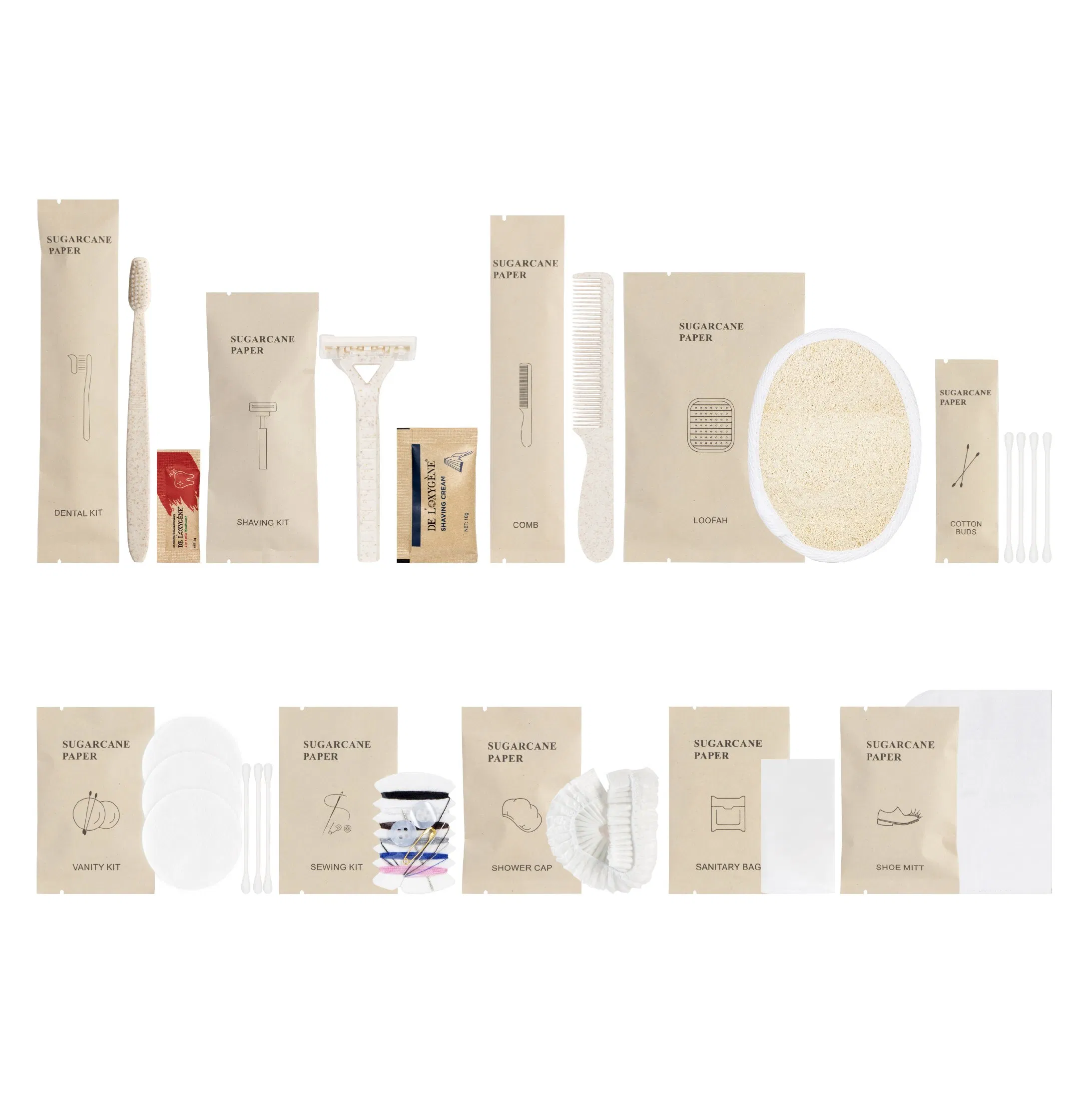 Hotel Supplies Eco Friendly Amenities Dental Hygiene Kit SPA Bathroom Disposable Airbnb Hotel Amenities Toiletries Set