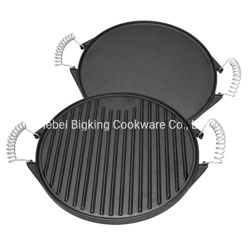 Wholesale Nonstick Cast Iron BBQ Iron Grill Plate Round 40cm
