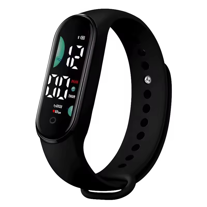 LED Digital Watch Touch Screen LED Band Watch Electronic Waterproof Bracelet Men Kids Digital Watch LED Watch