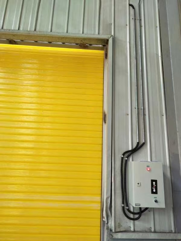 Exterior Interior Stainless Steel Metal Industrial Hard Secure Impact Fire Resistance Motor Aluminum Fireproof Roller Shutter Roll-up Fire Rolling Entrance Door