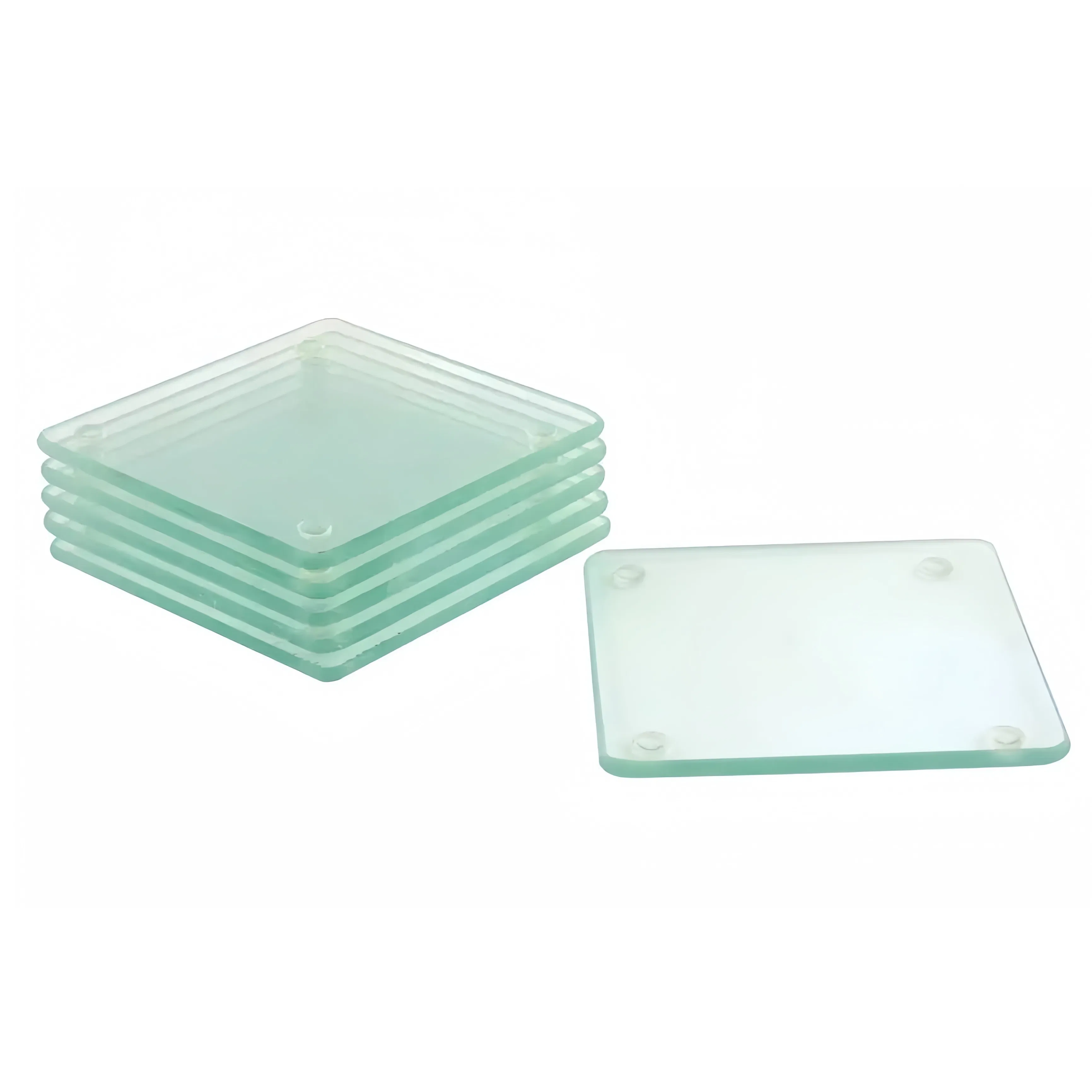 Custom Clear Round Personalised Photo Glass Coaster for Heat Press Transfer Printing