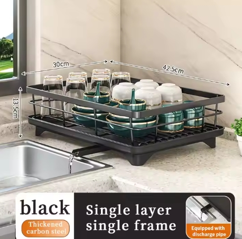 Подставка для посуды RA-17, бело-золотая, для сушки и хранения