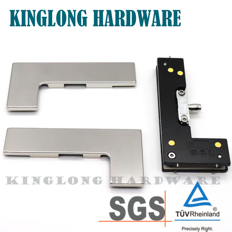 Stainless Steel Glass Door Hardware Bathroom Hotel Frameless Glass Door Hinge Patch Fitting Curved Clamp