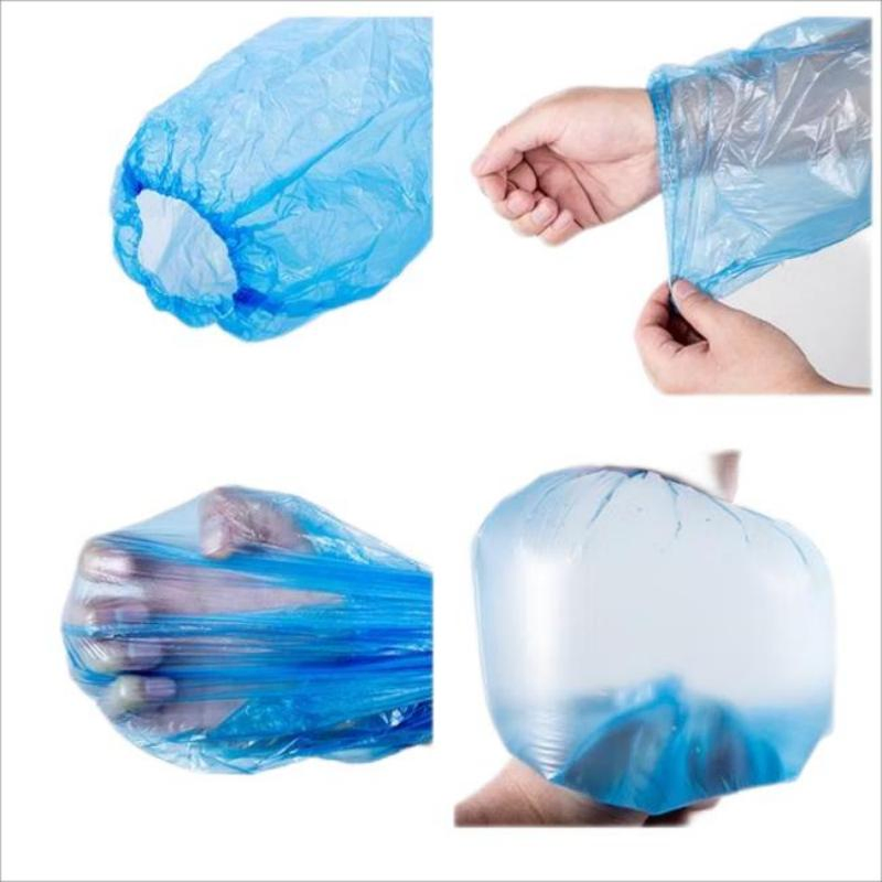 Blue Dustproof and Liquid Proof Disposable Plastic PE LDPE Sleeve Covers Oversleeves