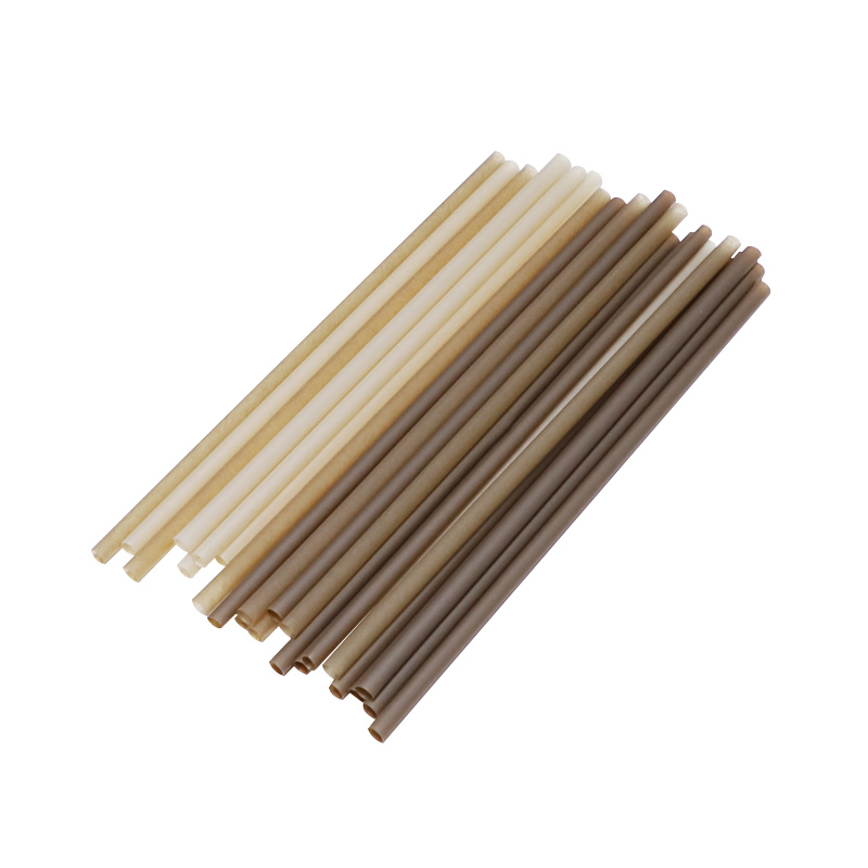 Disposable Bamboo Fiber Straws Eco Friendly Biodegradable Boba Cocktail Drinking Straws