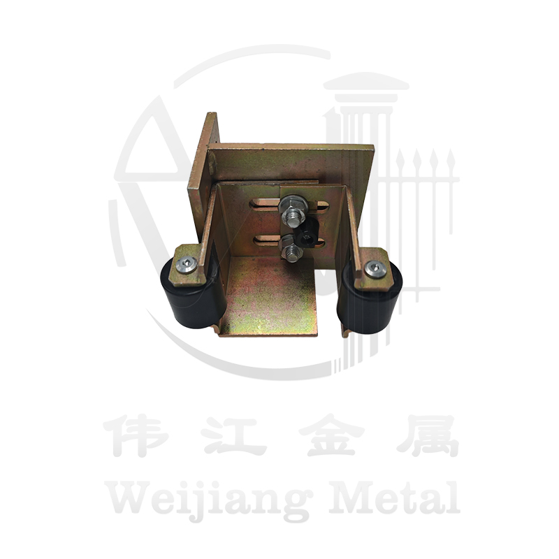 Steel Sliding Gate Guide Roller Bracket with Plastic Roller for Door Side Guidance Control