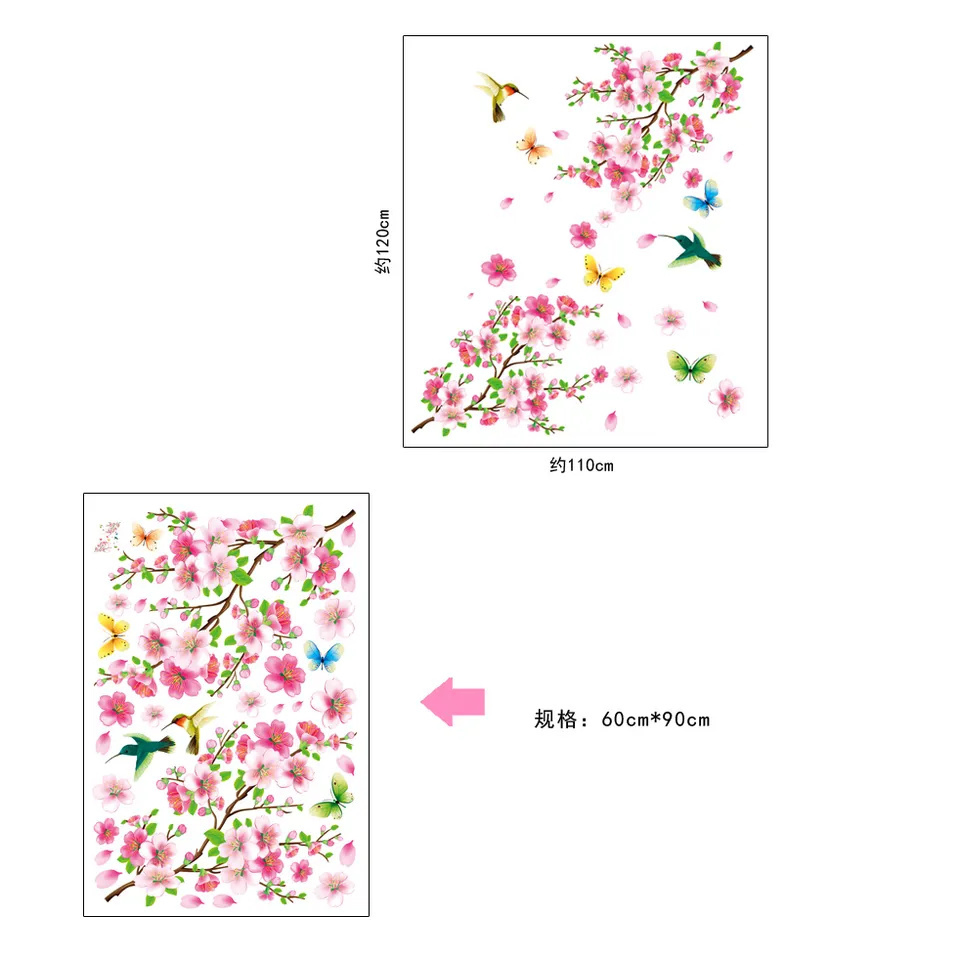 Kids Room Wall Decoration Adhesive Colorful Rainbow with Unicorn Stickers