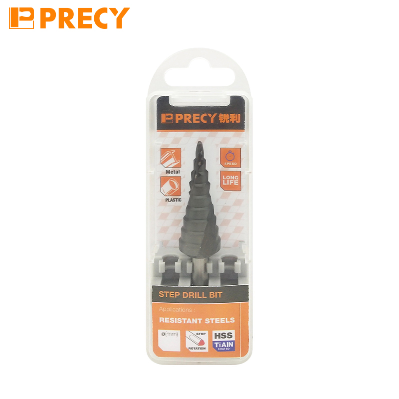 Step Drill HSS-E55 (Cobalt 5%) -Tialn Coated-3-Flat Shank