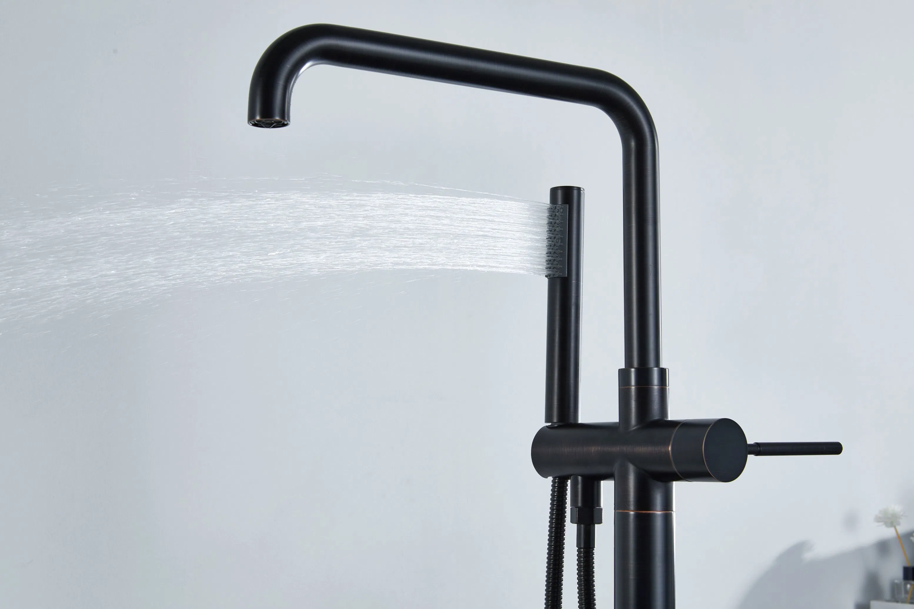 Смеситель для ванны напольный, сталь 304, водопад