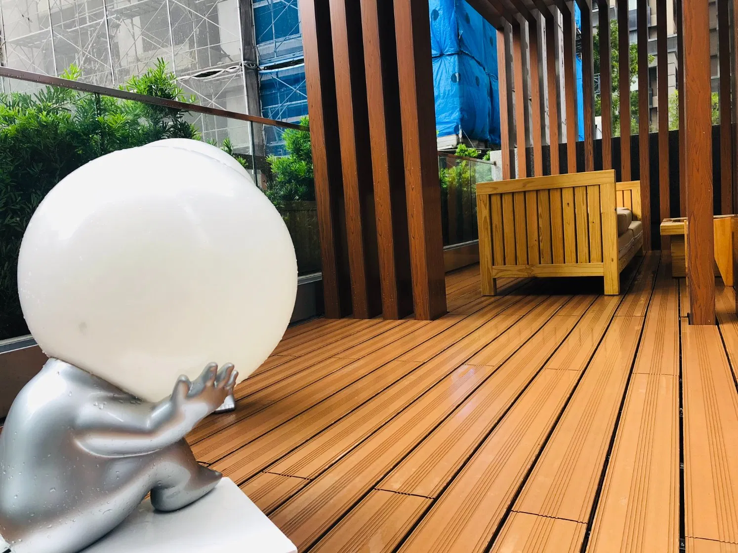 Ocox WPC Decking Plastic Wood Decking Waterproof Composite Decking Outdoor Flooring for Swimming Pool