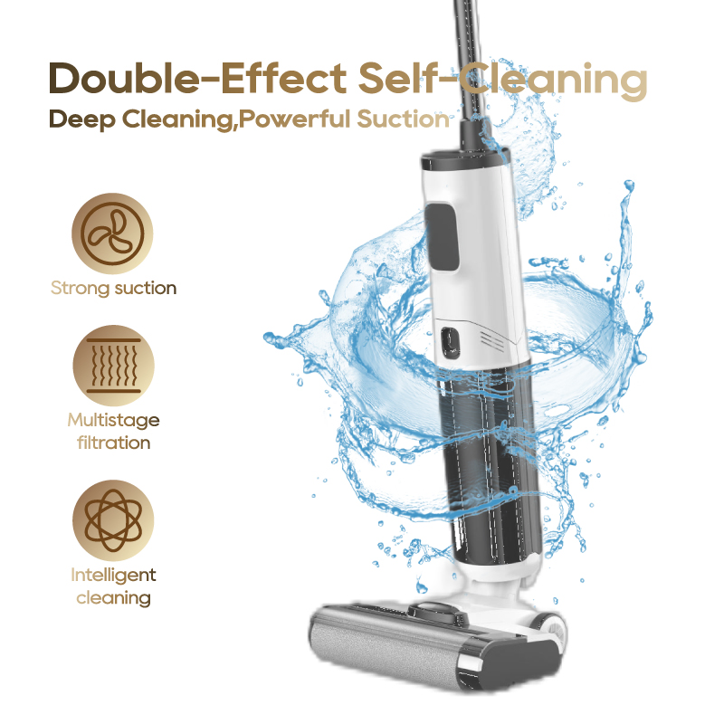 Smart Robot Control Monitoring Suction Power Wet Dry Cleaner