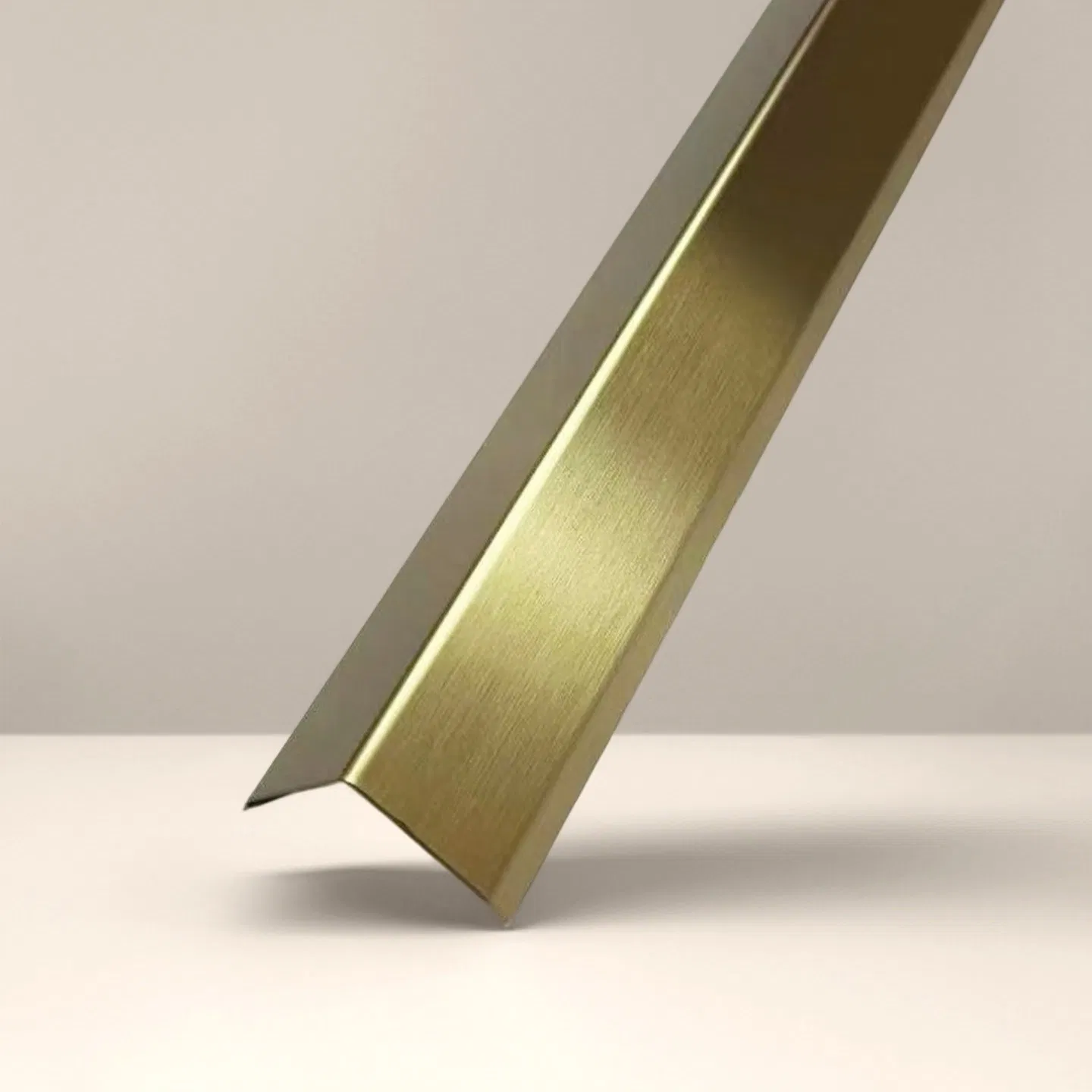 T&C L13 L-Shape PVD Color Mirror Brushed Finish Corner Edge Trim