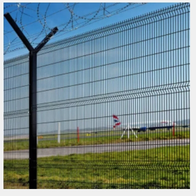 Y Post High Security Welded Airport Fences with Razor Wires for Airport Perimeter Protection