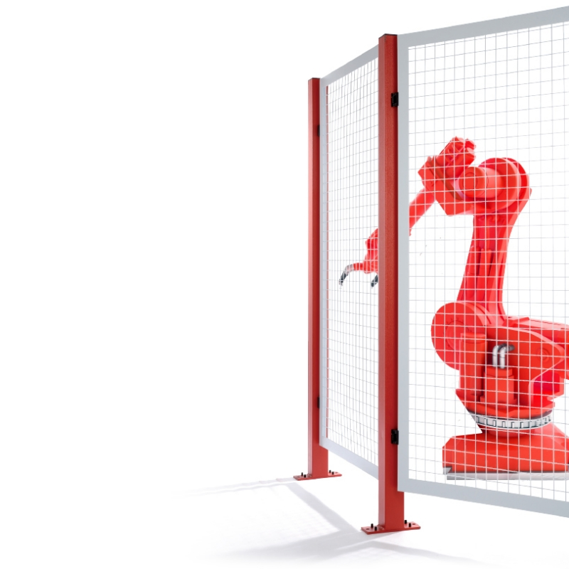 Hsj Professional Factory Mobile Workshop Steel Safety Fence Machine Isolation Robot Security Fence for Construction Site Use