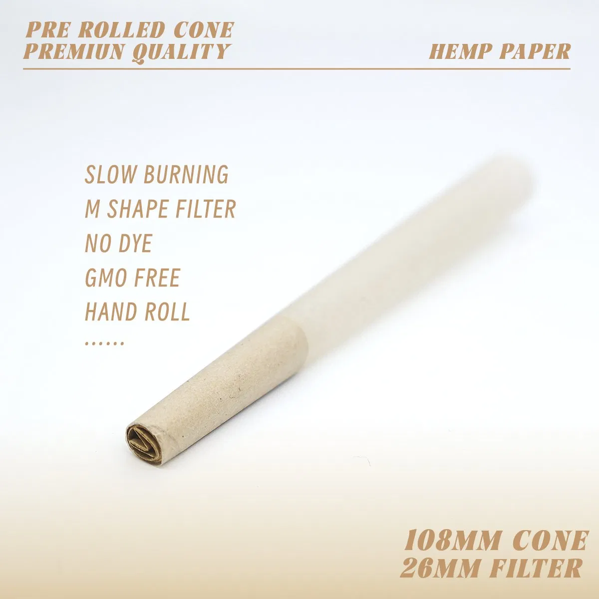 Tobacco Smoking Rolling Paper King Size Flax Pulp Pre Rolled Cones