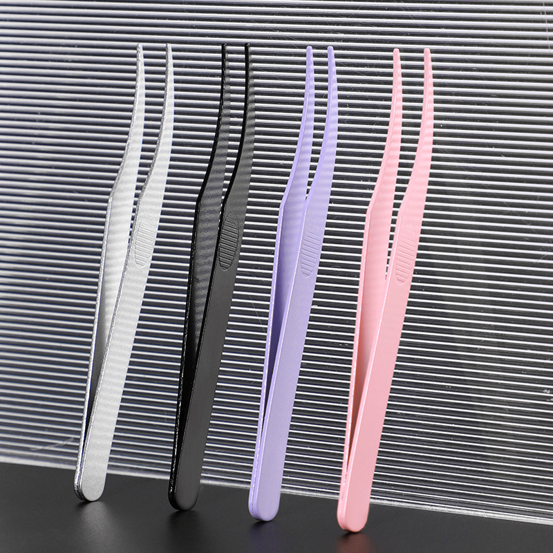 Short Round Tip Gift Beauty Lash Tool Metal Dolphin Eyelash Extension Tweezer