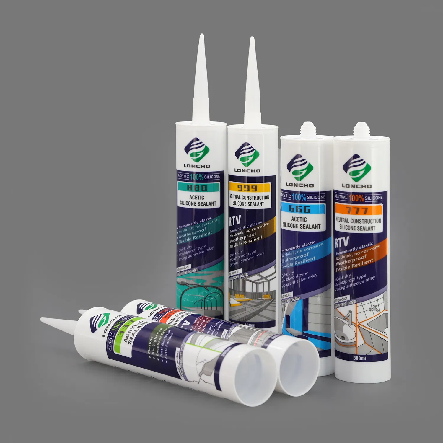 Long Service Life Clear Polyurethane Silicone Sealant with Mildew Protection for Wet Areas