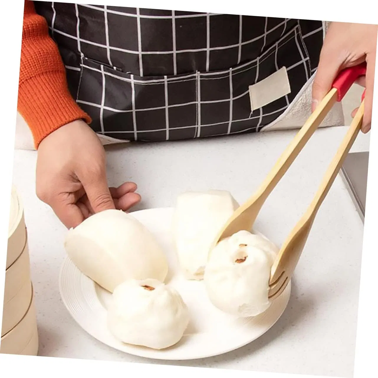 Bamboo Household Kitchen 4 Sets of Bread Sandwiches Bamboo Clips