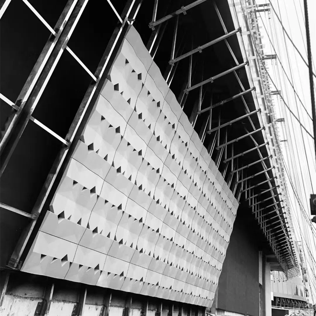 Prefabricated-Building Construction-Decoration Cement-Precast-Component Grc Uhpc Wall Decoration Glass Fiber Villa/Office Building/Art Architecture Fireproof