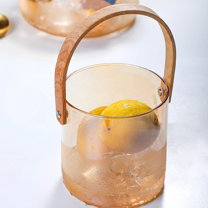 Стеклянная корзина для льда и фруктов