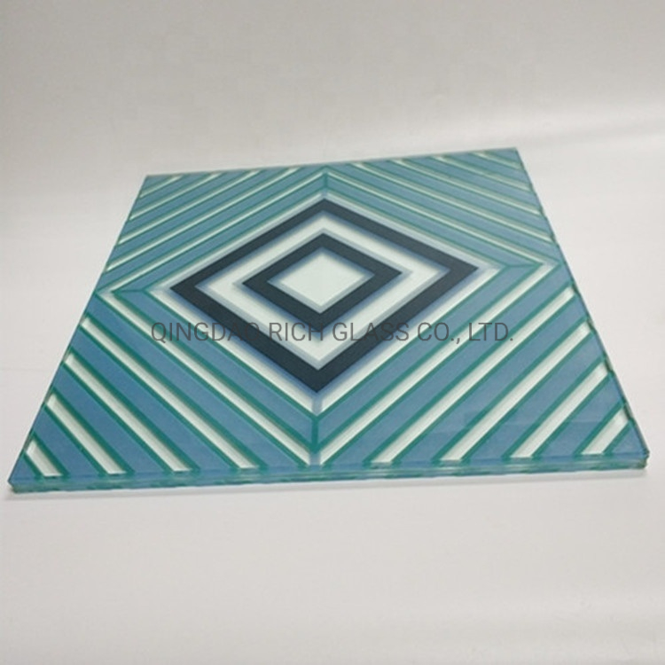China Supplier Silk Screen Printing Glass Decoration Glass Customized Color