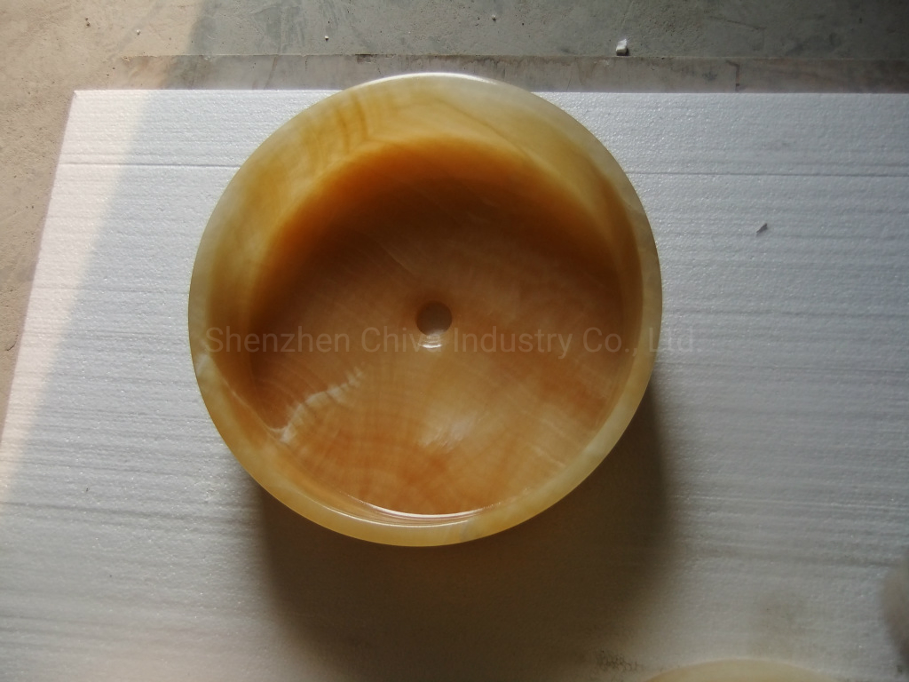 Honey Onyx Natural Stone Wash Basin Marble Sinks Bathroom Accessories Facatory Price