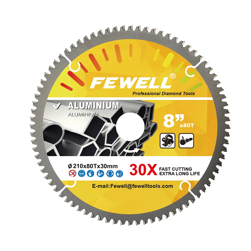 8inch 210X80tx30mm Circular Tct Saw Blade for Aluminum Cutting