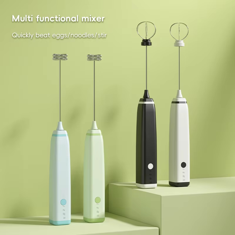 Best Milk Frother Electric Mini USB Rechargeable 3 Speed Electric Hand Frother Butter Mixer Hand Held Electric Coffee Milk Foam Frother