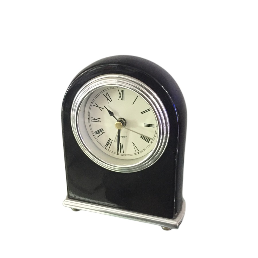 Luxury Rosewood Piano Finish Wooden Desk Alarm Clock