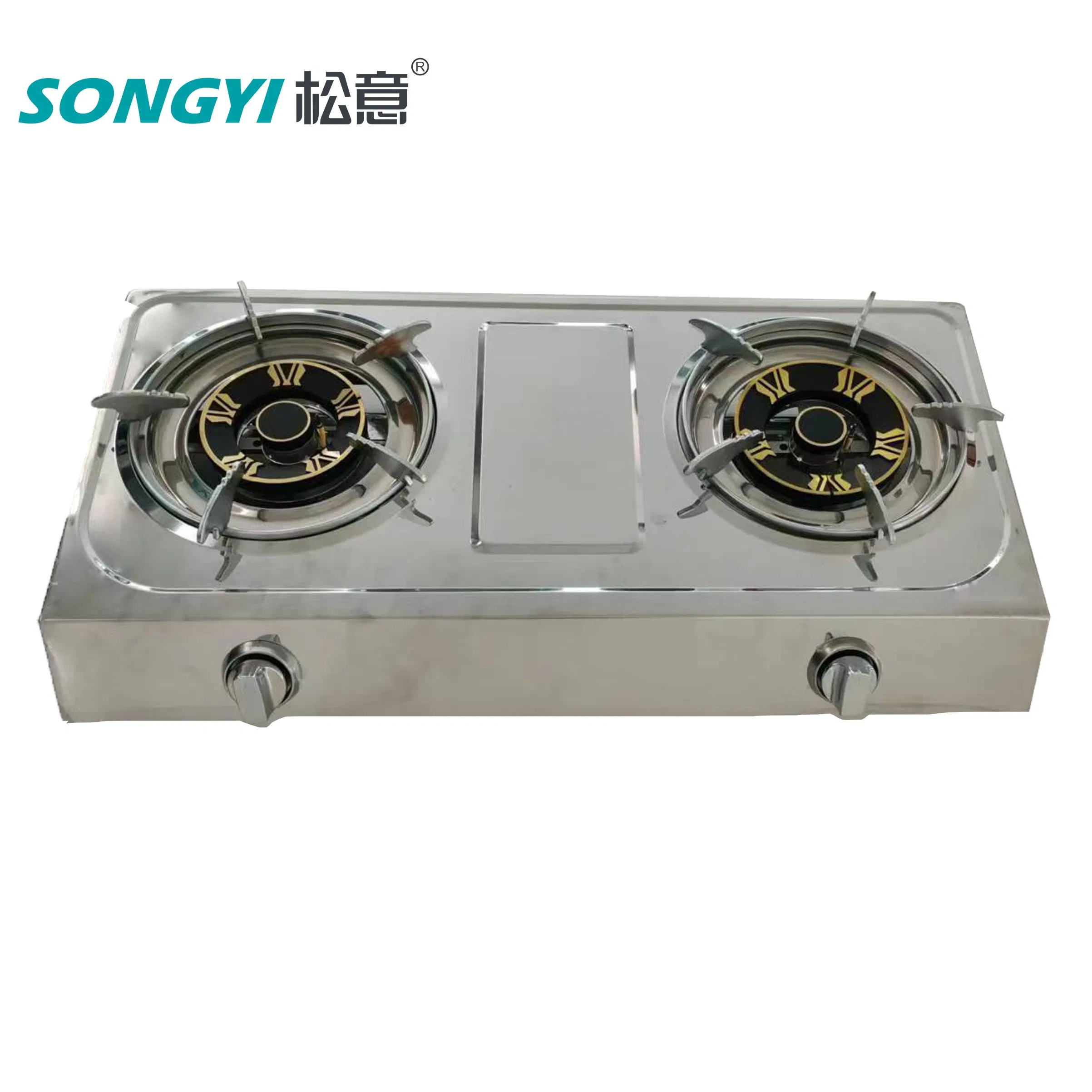 Intelligent Instant Table Gas Burner Knob Control Thin Gas Stove with Stainless Steel Panel for Cook