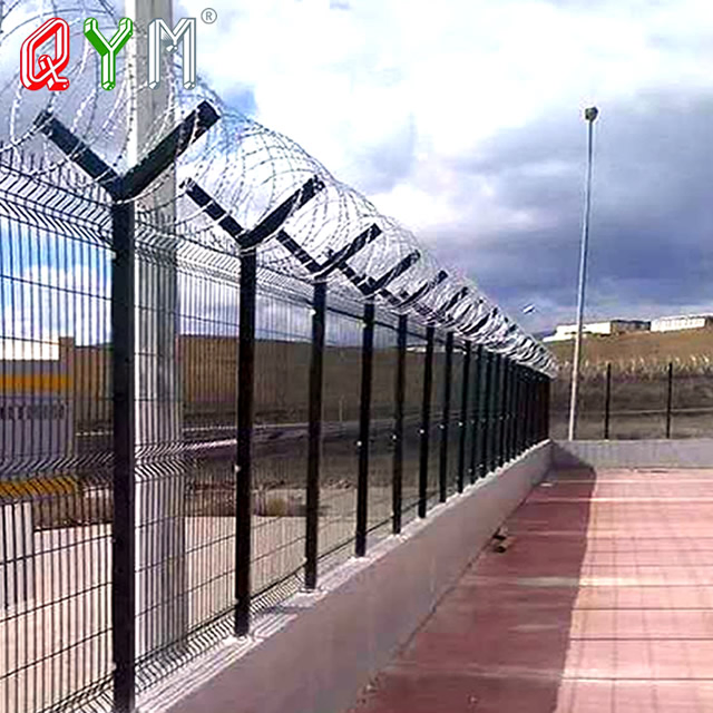 3D Airport Perimeter Fence Security Razor Wire Prison Chain Link Fence