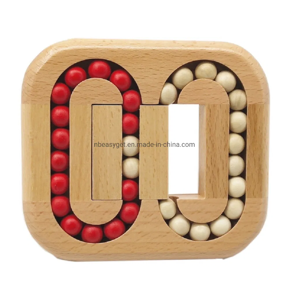 Kids Wooden Maze Ball Game Flat Magic Cube Unlock Puzzles Esg17551