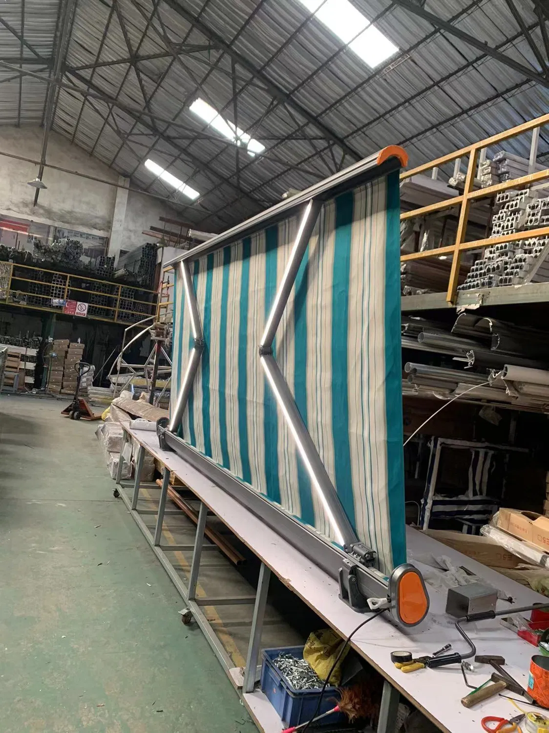 Premium Outdoor Motorized Full Cassette Awnings with LED Lighting