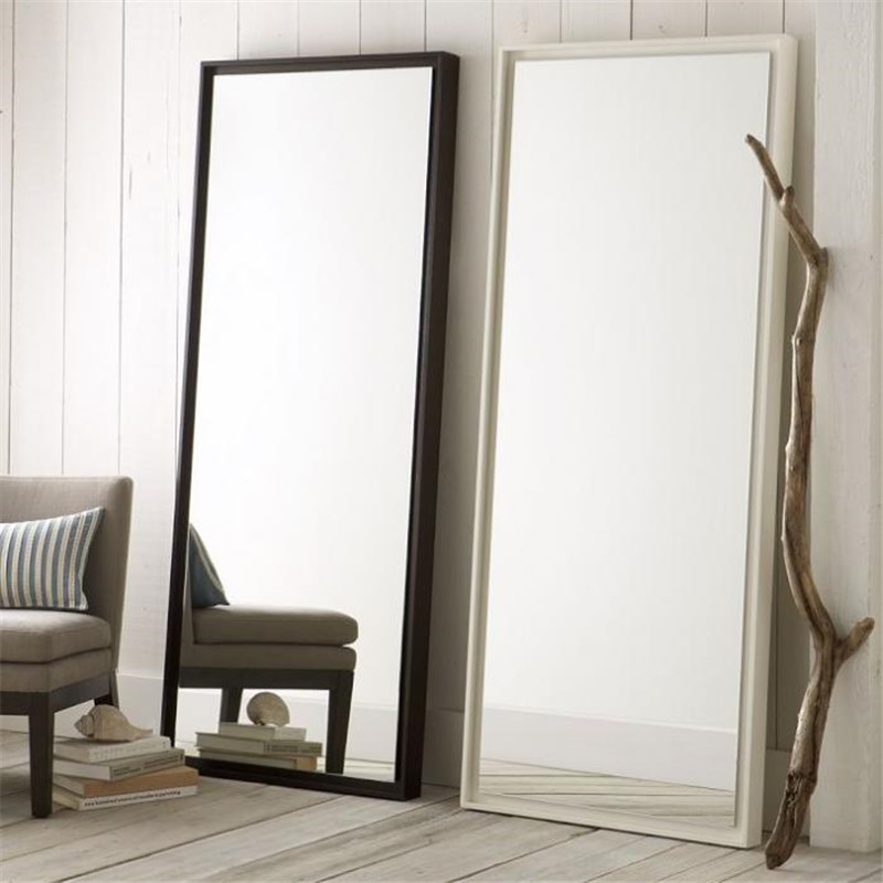 Dressing Mirror Living Room Wood Arched Full-Length Elegant Full Length Mirror