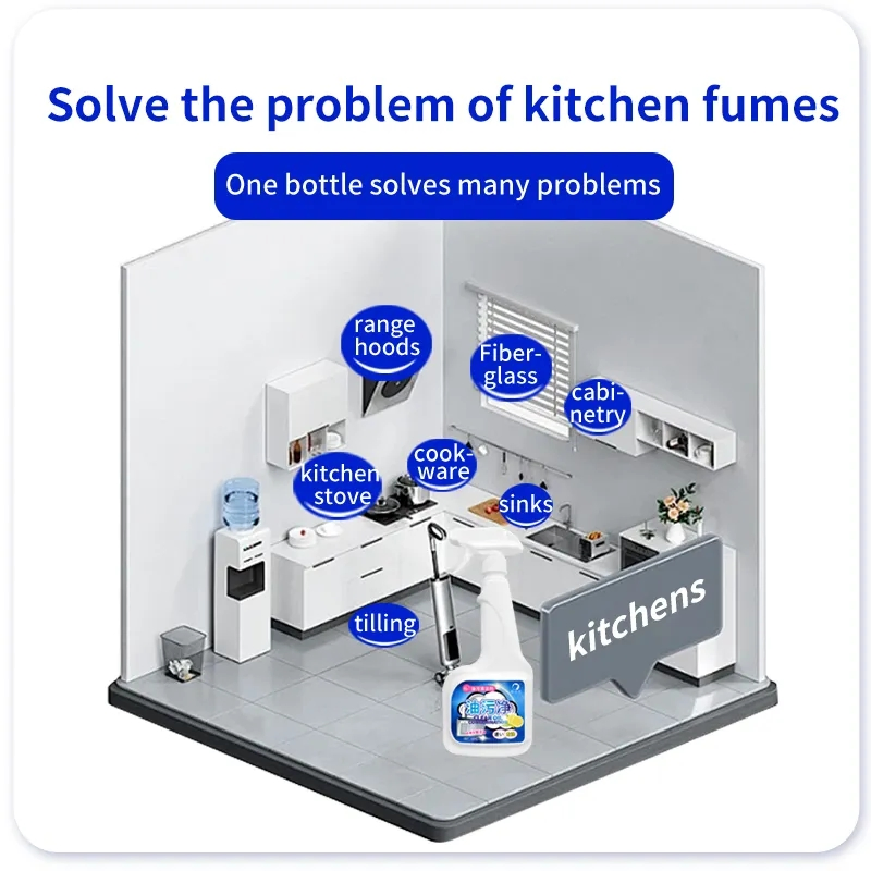 Powerful Kitchen Oven Grease Cleaner for Stubborn Stains and Residues