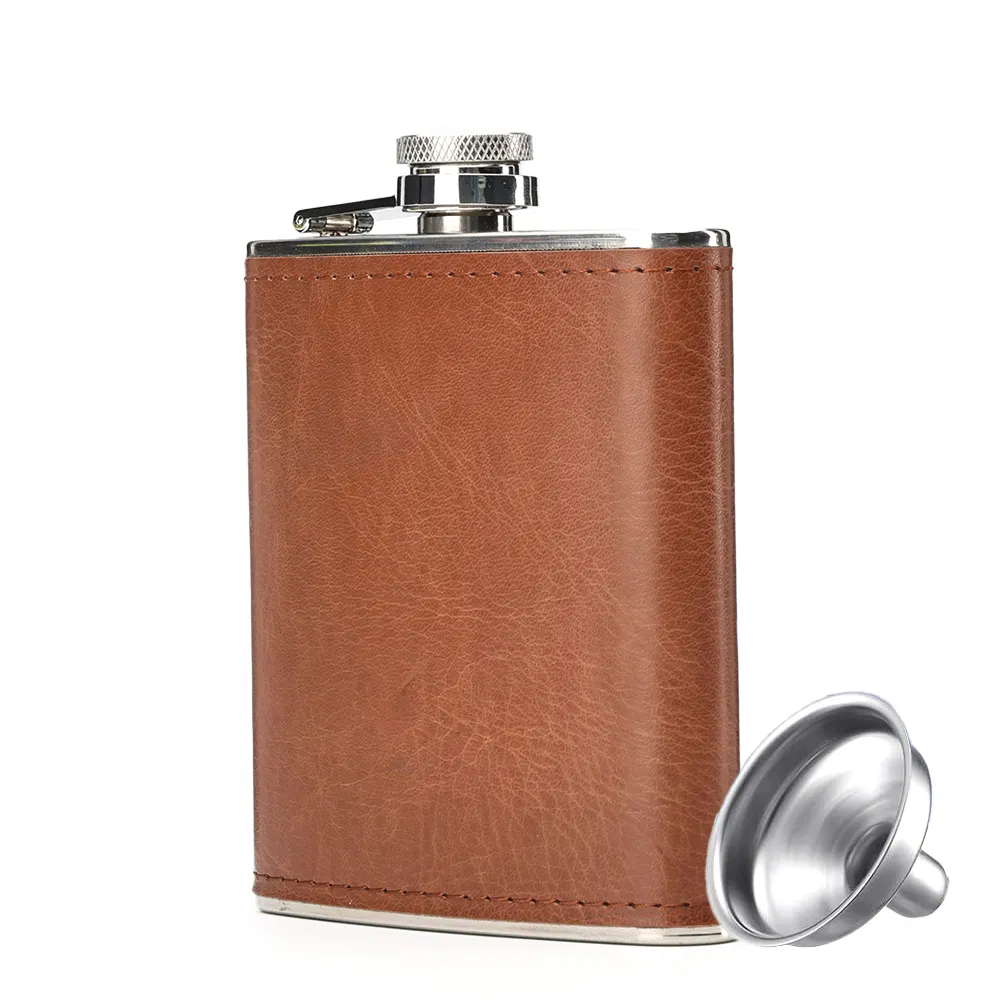 Haers Customized 6oz Whiskey Hip Flasks Stainless Steel Wine Pot Alcohol Hip Flask