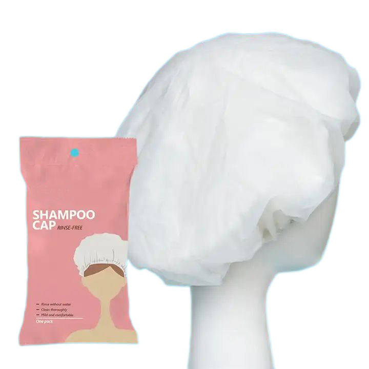 Customized Package Disposable Med-Cover Rinse Free Shampoo Wet Cap No Water Use Practical for Hospital & Travel Hiking Camping