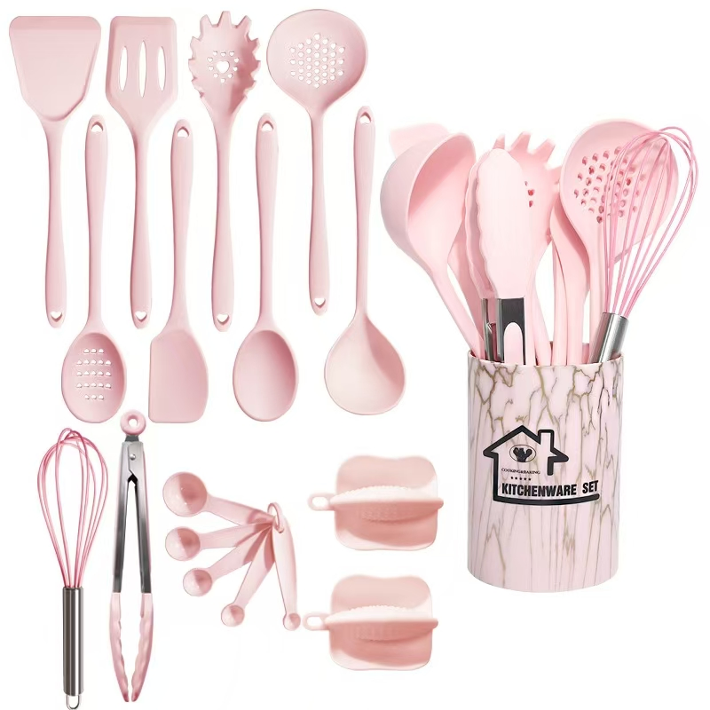 Colorful Silicone Kitchen Utensils Set - Dishwasher Safe for Everyday Use