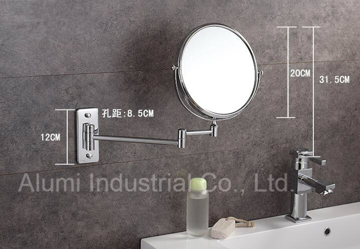 Double Side Wall Mount Magnifying Makeup Mirror for Hotel