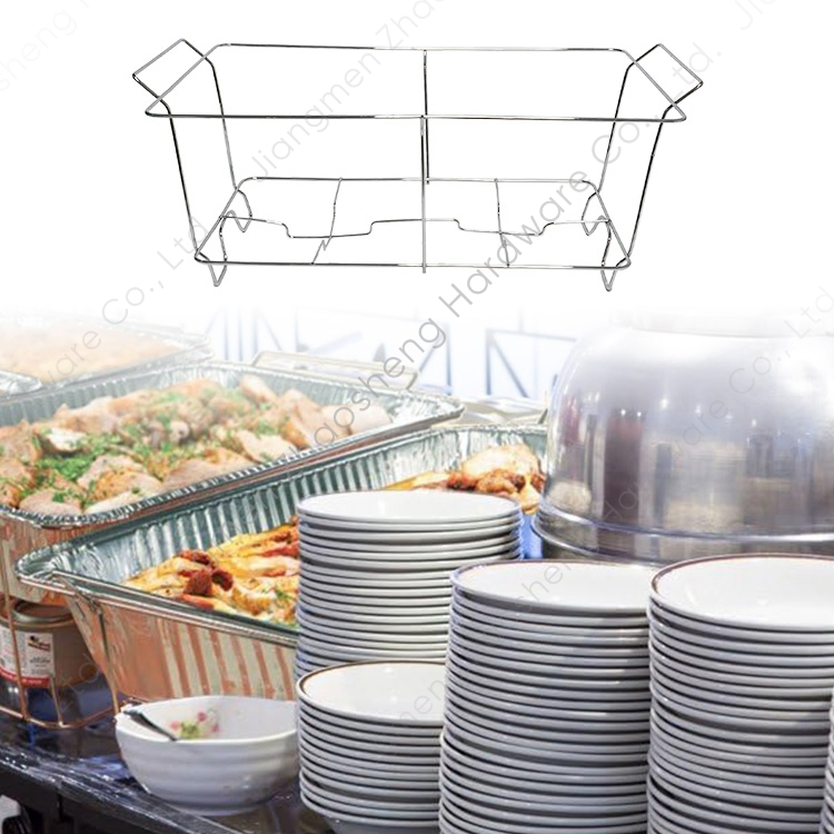 Hotel Catering Party Buffet Stand Disposable Wire Chafing Rack for Full Size Pans