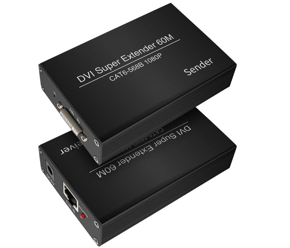 DVI Extener, DVI Extender 60m, RJ45 Extender