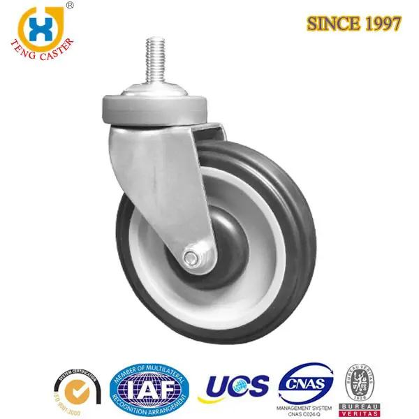 China Wholesale 5 Inches Shopping Trolley Caster Wheels Trolley Escalator Castor PU Wheel