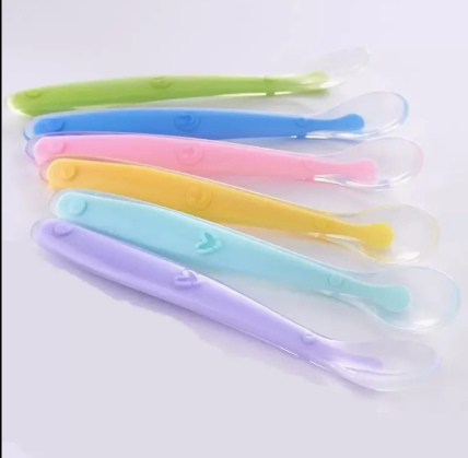 Silicone Baby Feeding Spoon Soft Infant Spoon BPA Free Baby Food Spoon OEM Manufacturer