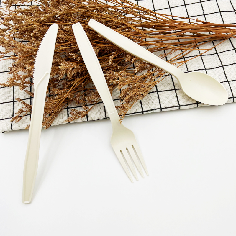Biodegradable Flatware Eco Friendly Cutlery Set 170mm Fork Knife Spoon Tableware Set