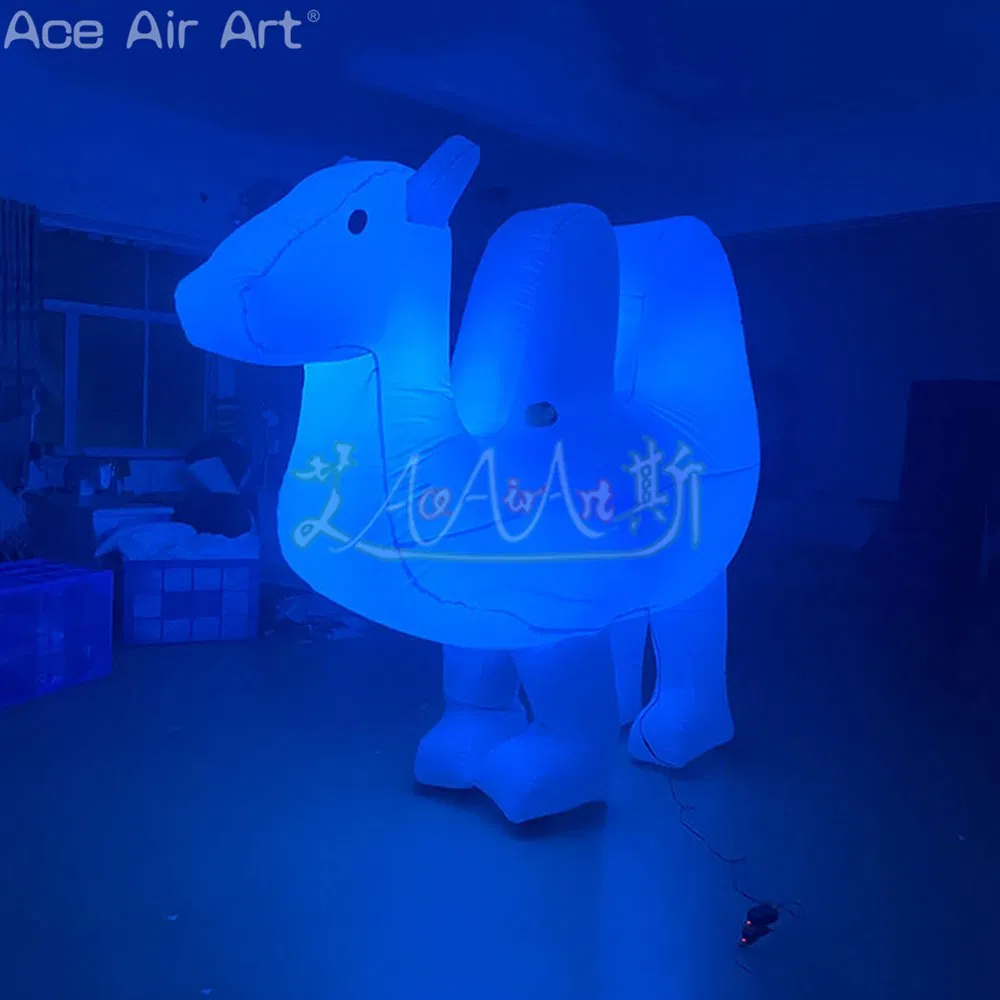 Outdoor Parade Inflatable Camel Costume Illuminated Walking Cartoon Dress for Party or Large Exhibition