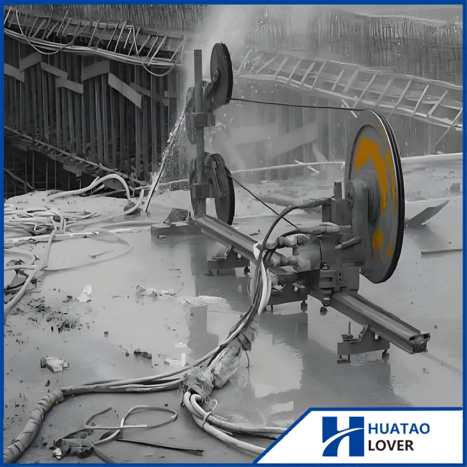 Электрическая алмазная проволочная пила по бетону